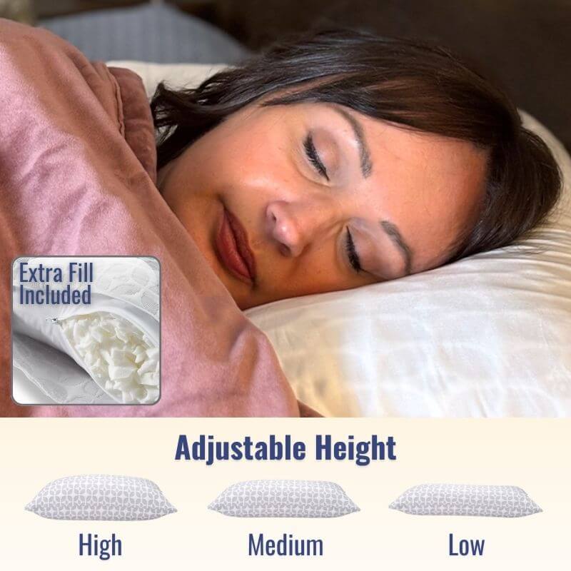 Adjustable pillow for neck pain relief