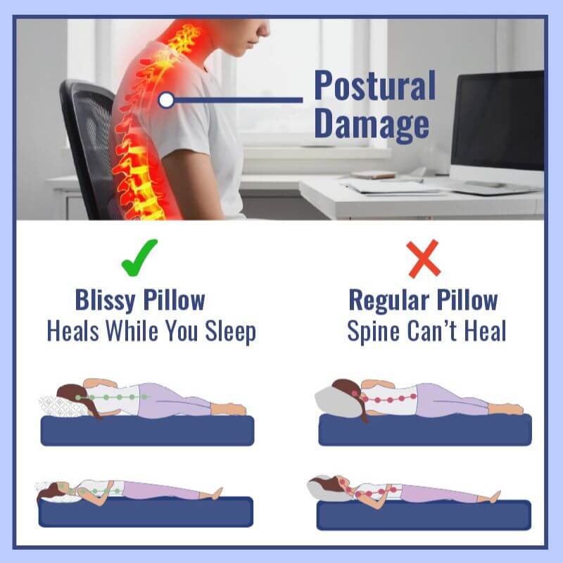 Pillow helps heal desk posture damage