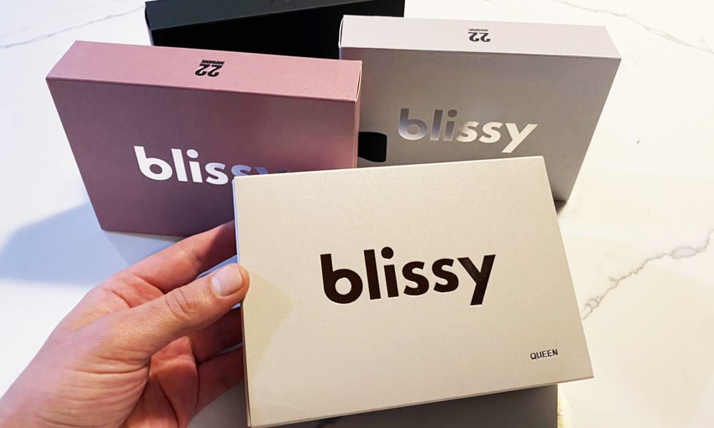 Blissy pillowcases laid out in multiple colors